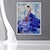 billige Portrætter-håndlavet oliemaleri lærredsvæg kunst dekoration abstrakt kniv maleri kropskunst blå til boligindretning rullet rammeløs ustrakt maleri