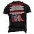 baratos camiseta 3d masculina-Homens Camiseta Camisetas gráficas Camisetas engraçadas Letra Gola Redonda Preto Azul Verde Cinzento Impressão 3D Ao ar livre Rua Manga Curta Imprimir Roupa Vintage Esportes Designer Casual