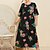 cheap Plus Size Collection-Women&#039;s Plus Size Holiday Dress Floral Round Neck Print Half Sleeve Spring Summer Casual Maxi long Dress Causal Daily Dress