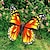 お買い得  装飾的な庭の賭け-庭の装飾のための3個の3D人工蝶偽のシミュレーション蝶の賭け庭植物の芝生の装飾屋外の芸術の装飾品