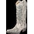 voordelige Cowboy &amp; Western Boots-Voor heren Laarzen Retro Cowboy westernlaarzen Vintage Klassiek Brits Buiten Dagelijks Leer Kuitlaarzen Wit Herfst Winter