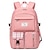 levne Batohy-pánská dámská školní taška bookbag dojíždějící batoh školní cestování jednobarevná oxfordská látka nastavitelná velká kapacita voděodolné knoflíky zip černá růžová fialová
