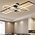 cheap Dimmable Ceiling Lights-LED Ceiling Lights 4-Light 90/120cm Flush Mount Lights LED Modern Style Dining Room Bedroom Lights 110-240V ONLY DIMMABLE WITH REMOTE CONTROL