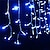 cheap LED String Lights-LED Curtain Lights Solar 3x0.5m 4mx0.6m 5x0.8 24V Low Voltage Remote Control Solar Power Plug-in Dual Purpose String Light Thanksgiving Christmas Outdoor Party Garden Decoration Fairy Lights Gypsophila 1 set