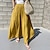 cheap Women&#039;s Pants-Women&#039;s Culottes Wide Leg Chinos Pants Trousers Linen / Cotton Blend Green Yellow Beige Mid Waist Fashion Casual Weekend Side Pockets Full Length Comfort Plain One-Size / Loose Fit