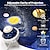 abordables Decoración y lámparas de noche-Luces de proyector de planetario proyección de galaxia 7 en 1 con lámpara de noche de luna nebulosa giratoria 360 planeta aurora para dormitorio de bebé sala de juegos de techo bar de fiesta
