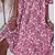 cheap Casual Dresses-Women&#039;s Knee Length Dress A Line Dress Pink Short Sleeve Print Floral Print V Neck Spring Summer Casual 2022 S M L XL XXL 3XL / Cotton