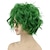 billiga Kostymperuk-kvinnor och män fluffig kort bob lockig grön peruk cosplay anime peruk