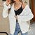 cheap Cardigans-Women&#039;s Cardigan Sweater Jumper Crochet Knit Button Knitted V Neck Pure Color Outdoor Daily Stylish Casual Winter Fall Gray White S M L