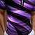 cheap Men&#039;s 3D Zipper Polo-Men&#039;s Polo Shirt Golf Shirt Spiral Stripe Turndown Black Red Blue Light Purple Orange 3D Print Street Daily Short Sleeve Zipper 3D Clothing Apparel Fashion Casual Comfortable