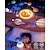 abordables Decoración y lámparas de noche-Luces de proyector de planetario proyección de galaxia 7 en 1 con lámpara de noche de luna nebulosa giratoria 360 planeta aurora para dormitorio de bebé sala de juegos de techo bar de fiesta