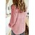 cheap Blouses &amp; Shirts-Women&#039;s Blouse Shirt Black Blue Pink Button Plain Long Sleeve Shirt Collar Streetwear Casual Linen Regular S