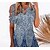 cheap Casual Dresses-Women&#039;s Casual Dress Mini Dress Blue Print Short Sleeve Spring Summer Ruched Stylish V Neck Weekend 2023 S M L XL XXL 3XL