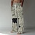 cheap Men&#039;s Printed Casual Pants-Men&#039;s Trousers Summer Pants Beach Pants Elastic Drawstring Design Front Pocket Straight Leg Graphic Prints Graffiti Comfort Soft Casual Daily Fashion Designer Black White