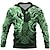 cheap Men&#039;s Pullover Hoodies-Halloween Dragon Hoodie Mens Graphic Pullover Sweatshirt Green Purple Yellow Black Hooded Print Daily Sports Streetwear 3D Casual Big And Tall Celtic Festival Cotton