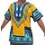 levne afrocentrická móda-Pánské Moderní africké oblečení Větší velikosti Africký tisk Dashiki Plesová maškaráda Dospělí Vrchní deska Párty