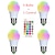 billiga LED-klotlampor-4st 7w rgbw led glödlampa e27 e26 16 färgskiftande dimbar a19 a50 a60 fjärrkontroll för heminredning sovrum scenfest