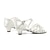 baratos Sapatos de Dança Latina-Mulheres Sapatos de Dança Latina Sapatos de Dança Palco Interior Ensaio / Prática Cetim Básico Salto Salto Grosso Correia Cruzada Branco 1 Branco 2
