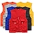 cheap Vests-Men&#039;s Women&#039;s Fishing Vest Hiking Vest Sleeveless Vest / Gilet Jacket Top Outdoor Breathable Quick Dry Multi Pockets Lightweight Polyester Black Yellow Red Fishing Climbing Running