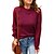 cheap Basic Women&#039;s Tops-2022 autumn and winter new amazon europe and america cross-border women&#039;s round neck waffle grace stitching long-sleeved top t-shirt