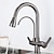 economico Doccetta estraibile-Rubinetto da cucina - Due manopole Un foro Galvanizzato / Finiture verniciate Estraibile / Canna alta / Acqua purificata Installazione centrale Contemporaneo moderno Kitchen Taps