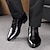 olcso Férfi fűzős bőrcipők-Férfi Félcipők Derby cipő Formális cipők Ruha cipő Szmoking Cipők Gyalogló Üzlet Klasszikus Napi Hivatal és karrier Mikroszálas Kopás Fűzős Fekete Szlogen Tavasz Ősz