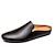 ieftine Șlapi Bărbați &amp; Flip-Flops-Bărbați Saboți Mocasini confortabili Pantofi de stil britanic Jumătate de pantofi Pantofi de confort Casual Englezesc Zilnic Piele Loafer Negru Alb Maro Vară Primăvară
