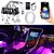 cheap Car Interior Ambient Lights-Car Interior Decoration Ambient Lights Cold LED RGB Dashboard Neon Strip Lights with App Bluetooth Control Music
