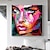 preiswerte Gemälde mit Menschen-Mintura handgefertigte Figur Ölgemälde auf Leinwand Wandkunst Dekoration modernes abstraktes Gesichtsbild für Wohnkultur gerolltes rahmenloses ungedehntes Gemälde