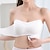 cheap Bras-Women&#039;s Wireless Bras Padded Bras Adjustable Strapless Bras 3/4 Cup V Neck Breathable Push Up Invisible Pure Color Front Closure Date Valentine&#039;s Day Casual Daily Nylon 1PC White Black / 1 PC