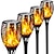 billige Pathway Lights &amp; Lanterns-4 stk solar fakkellys med flimrende flamme udendørs solenergi stor størrelse havelampe til halloween indretning 33leds vandtæt dekorativ til gårdhave auto tænd/sluk landskab græsplæne indretning