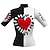 cheap Cycling Jerseys-21Grams Women&#039;s Cycling Jersey Short Sleeve Bike Top with 3 Rear Pockets Mountain Bike MTB Road Bike Cycling Breathable Quick Dry Moisture Wicking Reflective Strips Black White Color Block Heart