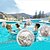 cheap Outdoor Fun &amp; Sports-Transparent PVC Inflatable Sequin Beach Ball Sequin Ball Water Toy Photo Prop Swimming Pool Beach Party 2pcs /4pcs 16inch