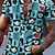 voordelige grafische herenoverhemden-Voor heren Overhemd Grafisch overhemd Poker Strijkijzer Blauw-Groen Print Straat Dagelijks Korte mouw Afdrukken Button-omlaag Kleding Modieus Ontwerper Casual Ademend