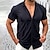 billige skjorte med knapper til mænd-Herre Skjorte Button Up skjorte Sommer skjorte Lejrskjorte Cubansk skjorte Sort Blå Kortærmet Blomstret Aftæpning Gade Daglig Knap ned Tøj Mode Afslappet Bekvem Strandstil
