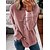 cheap Hoodies &amp; Sweatshirts-Women&#039;s Print Daily Classic Letter Round Neck Spring, Fall, Winter, Summer Standard Blue Pink Khaki Grey