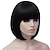 cheap Costume Wigs-Black Bob Wigs for Women 12&#039;&#039; Short Black Hair Wig with Bangs Mia Wallace Cosplay Synthetic Wig Cute Colored Wigs for Daily Party Halloween Wig