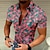 voordelige Hawaiiaanse reversoverhemden voor heren-Voor heren Overhemd Grafisch overhemd Flamingo Strijkijzer Marineblauw blauw Donkergroen Groen 3D-afdrukken Buiten Casual Korte mouw Afdrukken Kleding overdreven Ontwerper Casual
