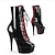 levne Taneční boty-dámské taneční boty na tyči taneční boty performance sexy boty na jehlách kotníkové boty na platformě stripper boty na šněrování štíhlý vysoký podpatek s kulatou špičkou zip pro dospělé černé