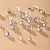 cheap Earrings-Women&#039;s Stud Earrings Earrings Set Classic Princess Stylish Simple Elegant Earrings Jewelry Silver For Wedding Anniversary Holiday Promise Festival 12 Pairs