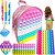 billiga Pedagogiska leksaker-pop fidget ryggsäck för flickor skolmaterial pop handväska väska och anteckningsbok för hjälp med daglig inlärning och lindra stress pop pennfodral användning för skolterminspresent