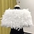 voordelige Bontstola&#039;s-witte nepbont omslagdoeken bolero bruidsomslagdoeken dames elegant&amp;amp; luxe, mouwloze bruiloftsomslagdoeken van imitatiebont met veren/bont voor de formele winter
