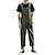 voordelige Cargobroeken-Men&#039;s Overalls Jumpsuit Multi Pocket Plain Comfort Breathable Ankle-Length Daily Streetwear Stylish Black Green Micro-elastic
