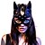 billige Zentai-drakter-Maske Catsuit Eye Patch Catwoman Voksne Cosplay-kostymer Justerbare Punk og gotisk Herre Dame Helfarge Maskerade