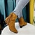 cheap Women&#039;s Boots-Women&#039;s Boots Tassel Shoes Cowboy Boots Plus Size Daily Booties Ankle Boots Winter Tassel Chunky Heel Round Toe Casual Minimalism PU Leather Zipper Solid Colored Light Brown Black
