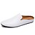 cheap Men&#039;s Slippers &amp; Flip-Flops-Men&#039;s Clogs &amp; Mules Comfort Loafers British Style Plaid Shoes Half Shoes Comfort Shoes Casual British Daily Leather Loafer Black White Brown Summer Spring