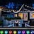 levne LED pásky-koule řetězová světla venkovní 15 m 25 LED 20 režimů terasová světla s 25 vodotěsnými nerozbitnými rgb žárovkami měnícími barvu (2 náhradní) g40 kulová řetězová světla pro venkovní verandu na verandě
