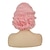 abordables Perruques de déguisement-Court rose bouclés doigt perruques pour les femmes vague synthétique pleine perruque cosplay halloween clapet vintage maman perruque