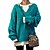 cheap Cardigans-Women&#039;s Pullover Sweater Jumper Jumper Cable Knit Knitted V Neck Pure Color Outdoor Holiday Stylish Casual Winter Fall Green Black S M L