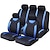 abordables Housses de siège de voiture-Starfire universel 5 places polyester tissu ensemble complet noir bleu housse de siège auto coussin protecteurc ar lavable